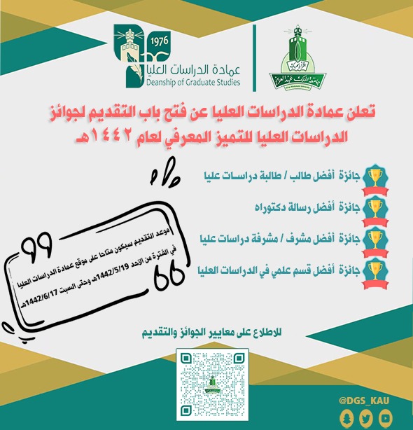 عمادة الدراسات العليا جامعة الملك عبد العزيز المملكة العربية السعودية